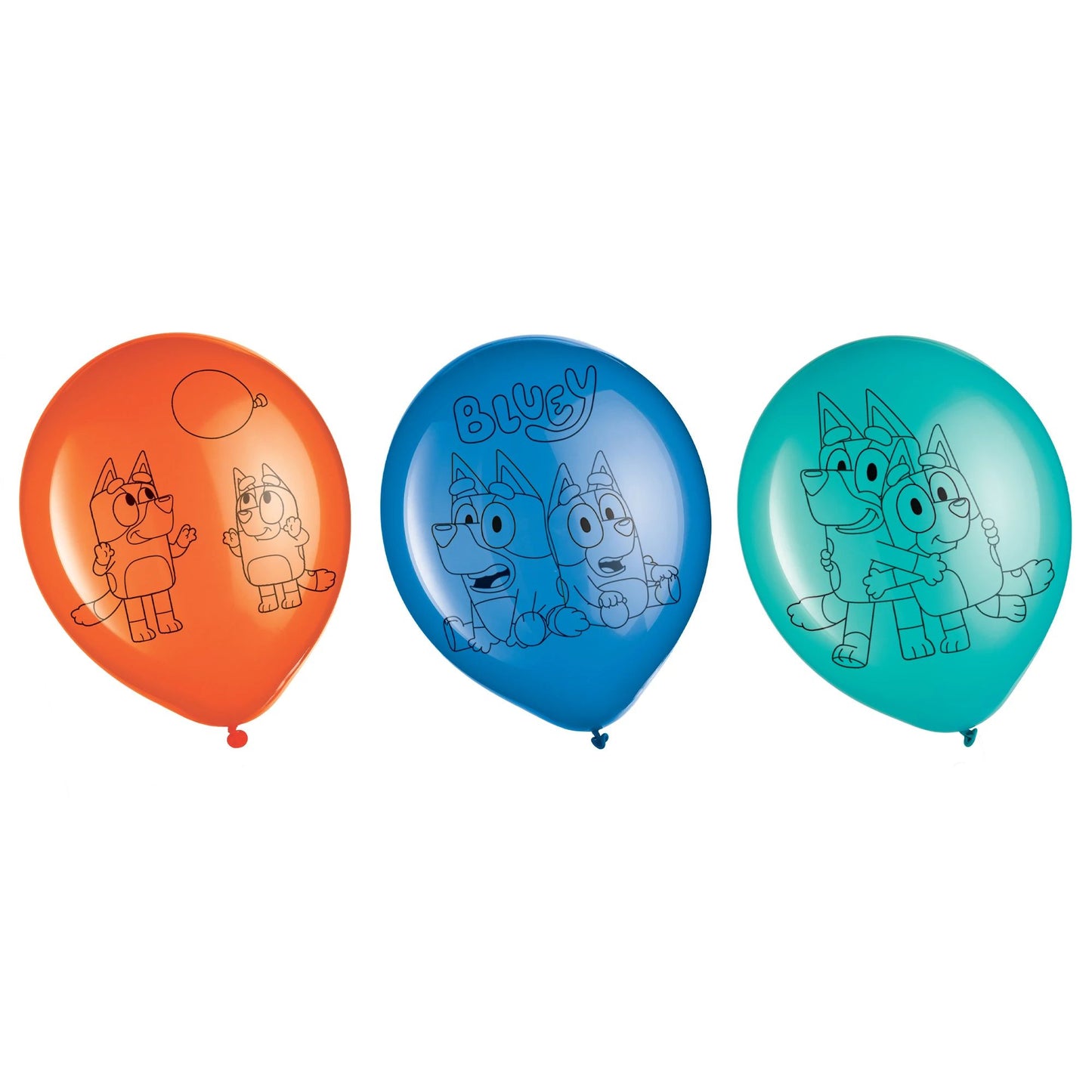 Ballons en latex bleus - Bluey