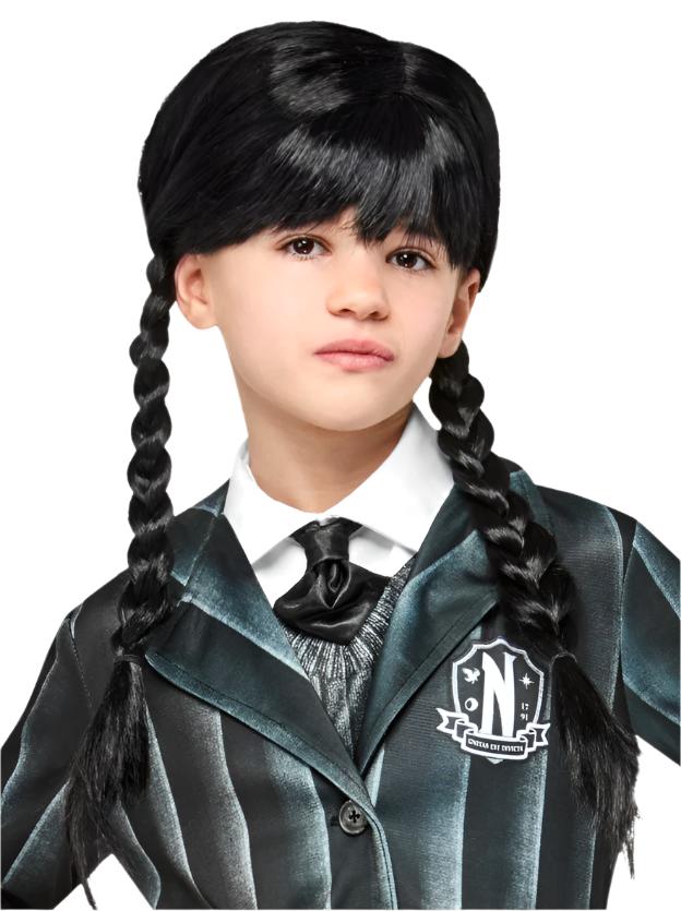Mercredi Wig Child - La Famille Addams