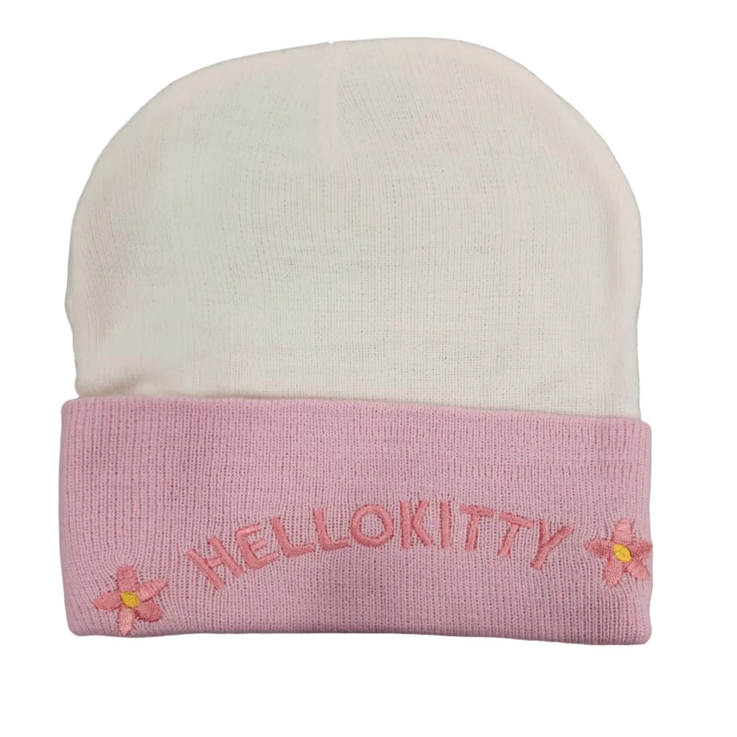 White And Pink Hello Kitty Beanie - Hello Kitty