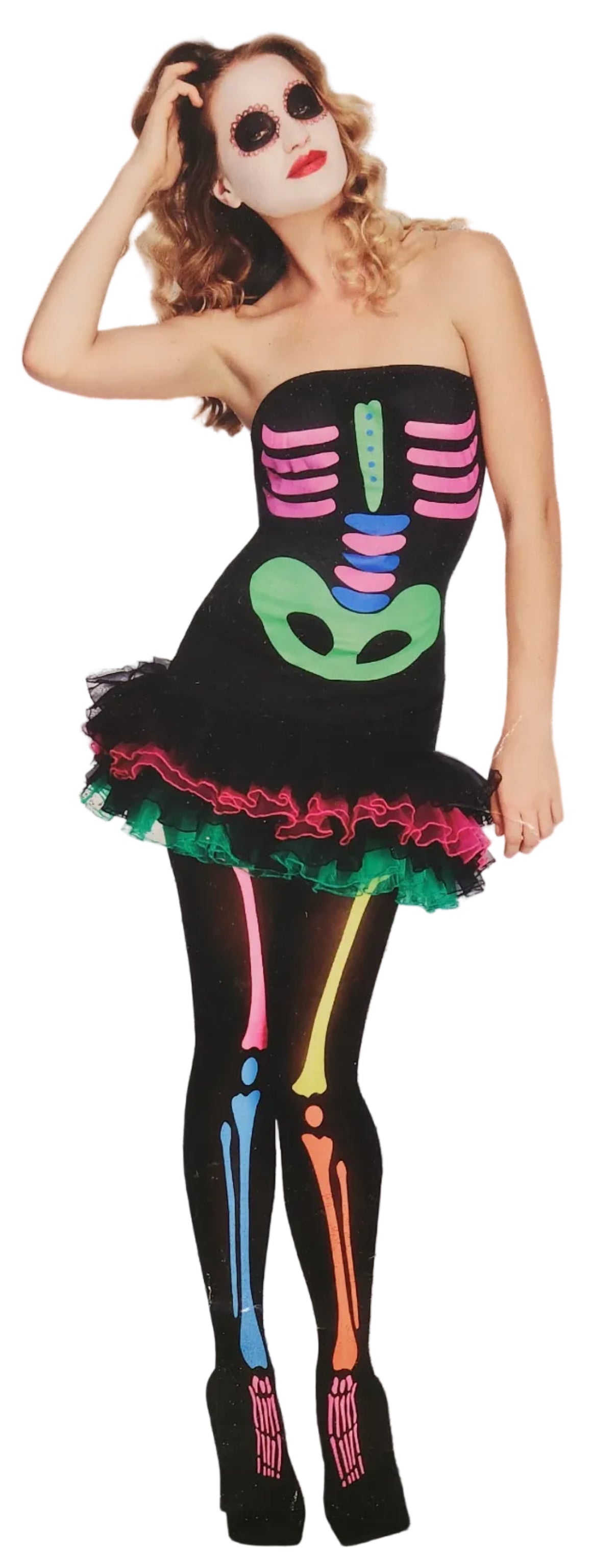 Costume de robe tutu squelette