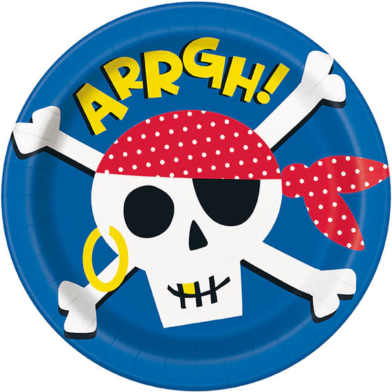 Ahoy Pirate Plates - Dinner Plates 9"