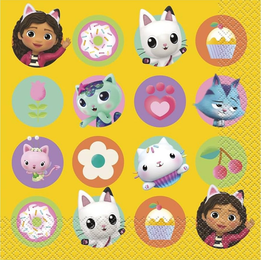 Luncheon Napkins - Gabby's Dollhouse