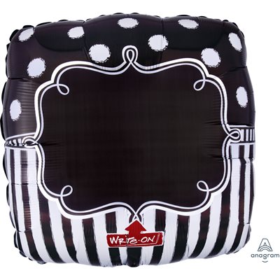 M. 28" Chalkboard Write-in Supershape Black/White