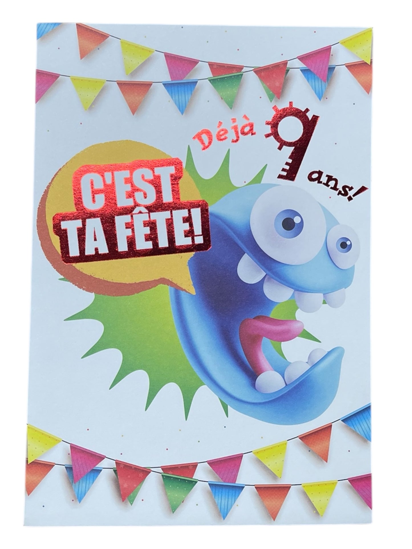 Carte De Souhait - Fête 9 Ans