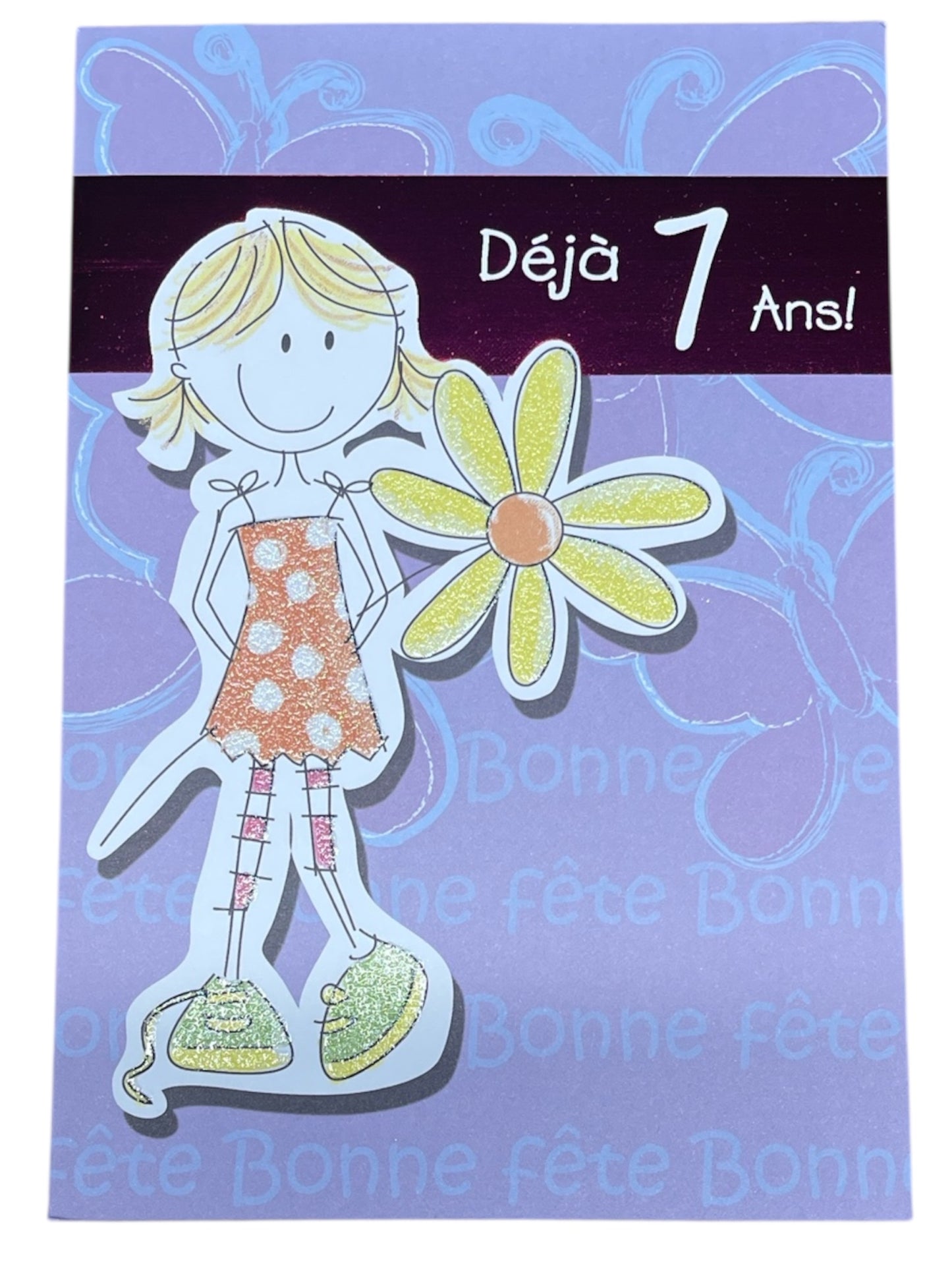 Carte De Souhait - Fête 7 Ans Fille