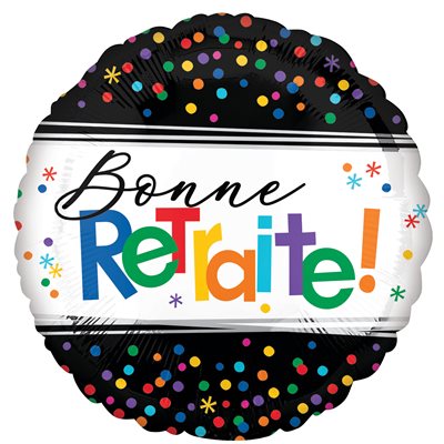 M. 18" Bonne Retraite Confetti