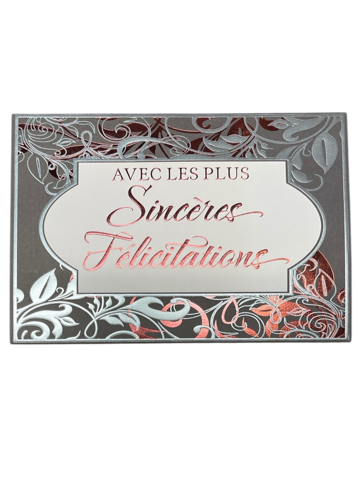 Carte De Souhait - Avec Les Plus Sincères Félicitations