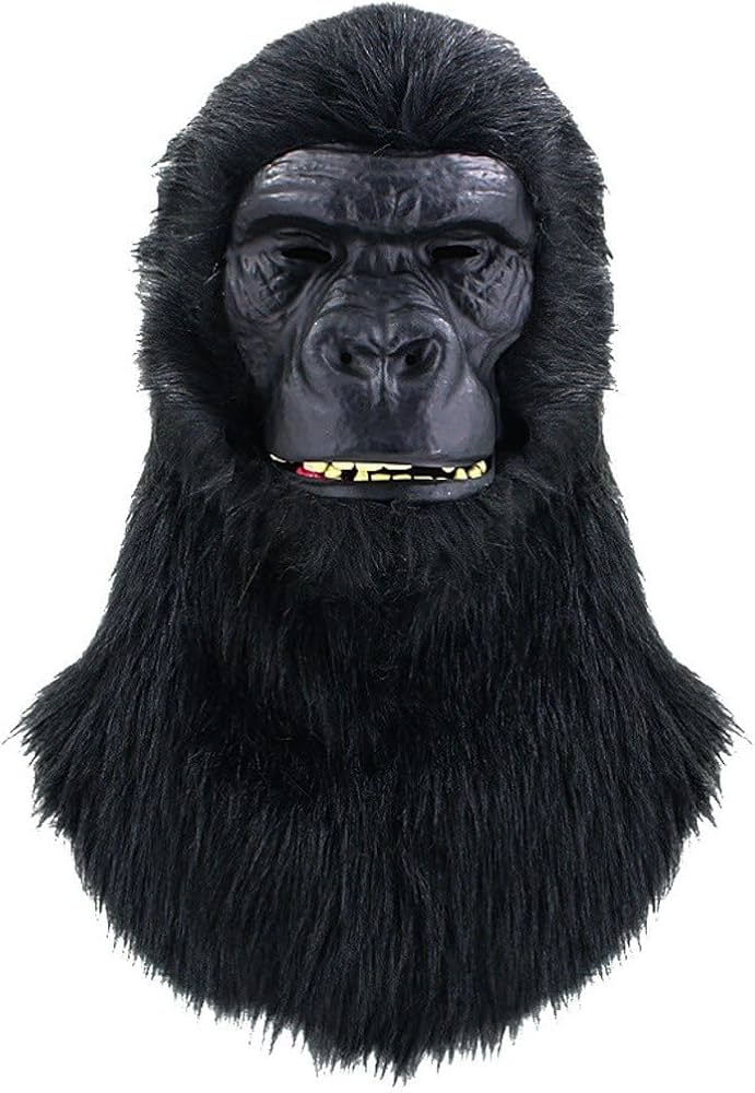 Gorilla Mask With Movable Jaw