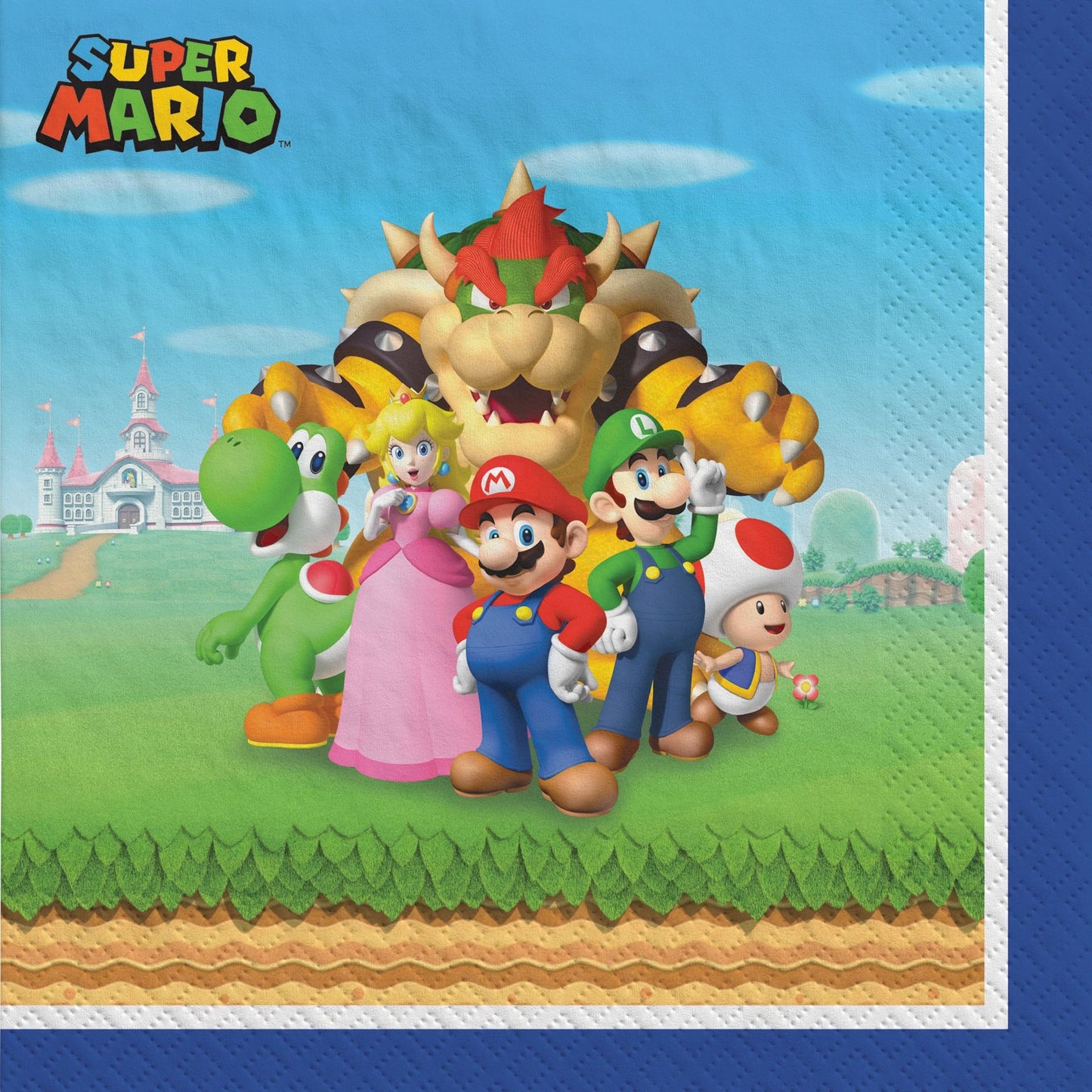 Super Mario Bros Gang Napkins - Luncheon Napkins 13"