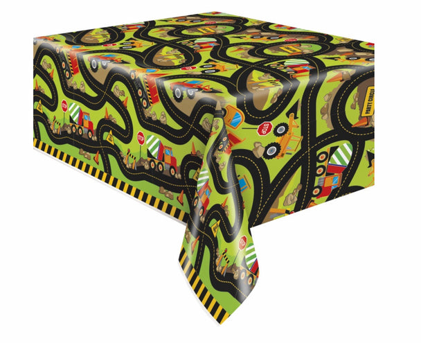 Nappe d'anniversaire camion de chantier