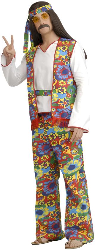 Hippie-Dippie Man - 60's Adult Costume