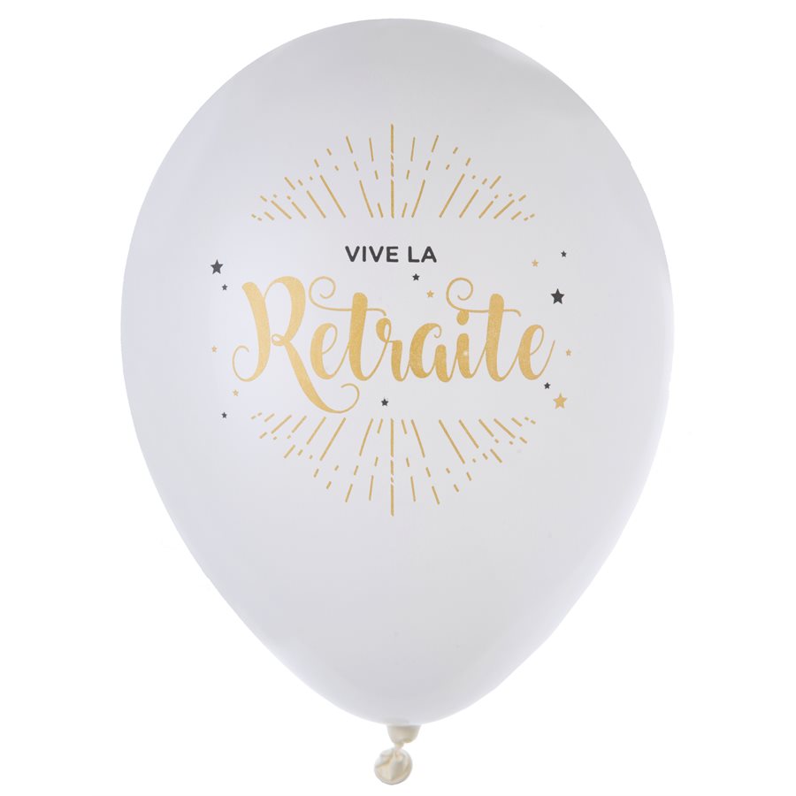 B. 9" Vive La Retraite - Latex Balloon