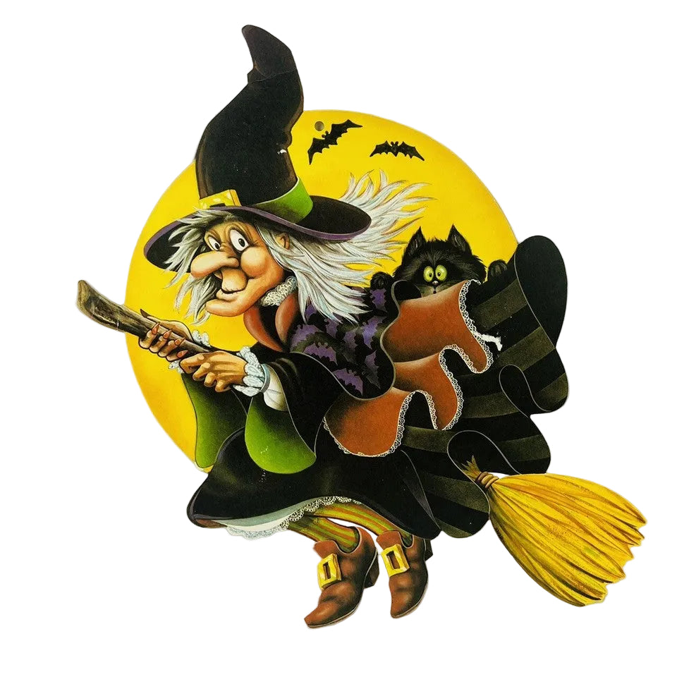 Flying Menacing Witch Big Cutout