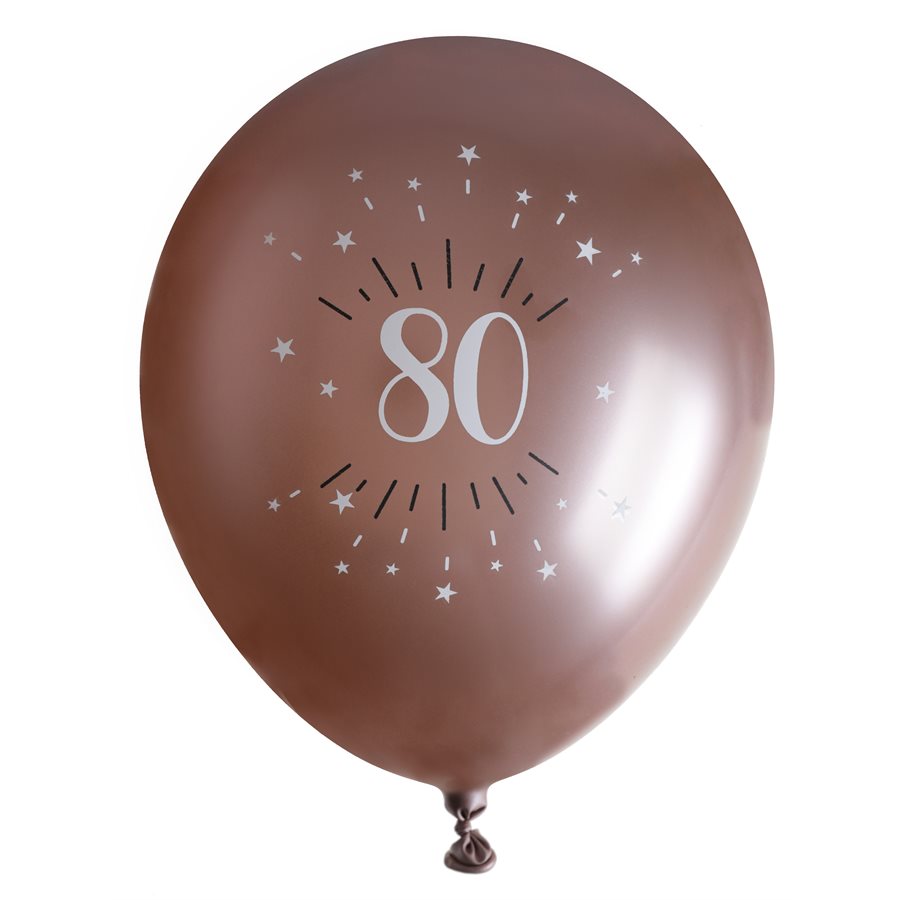 B. 11" 6 Piece Pack Balloons - Rose Gold