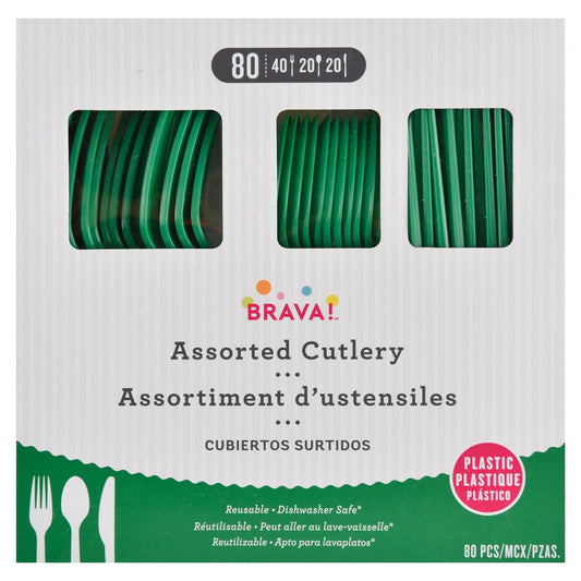 Plastic Cutlery Set - Party's Solid Colors