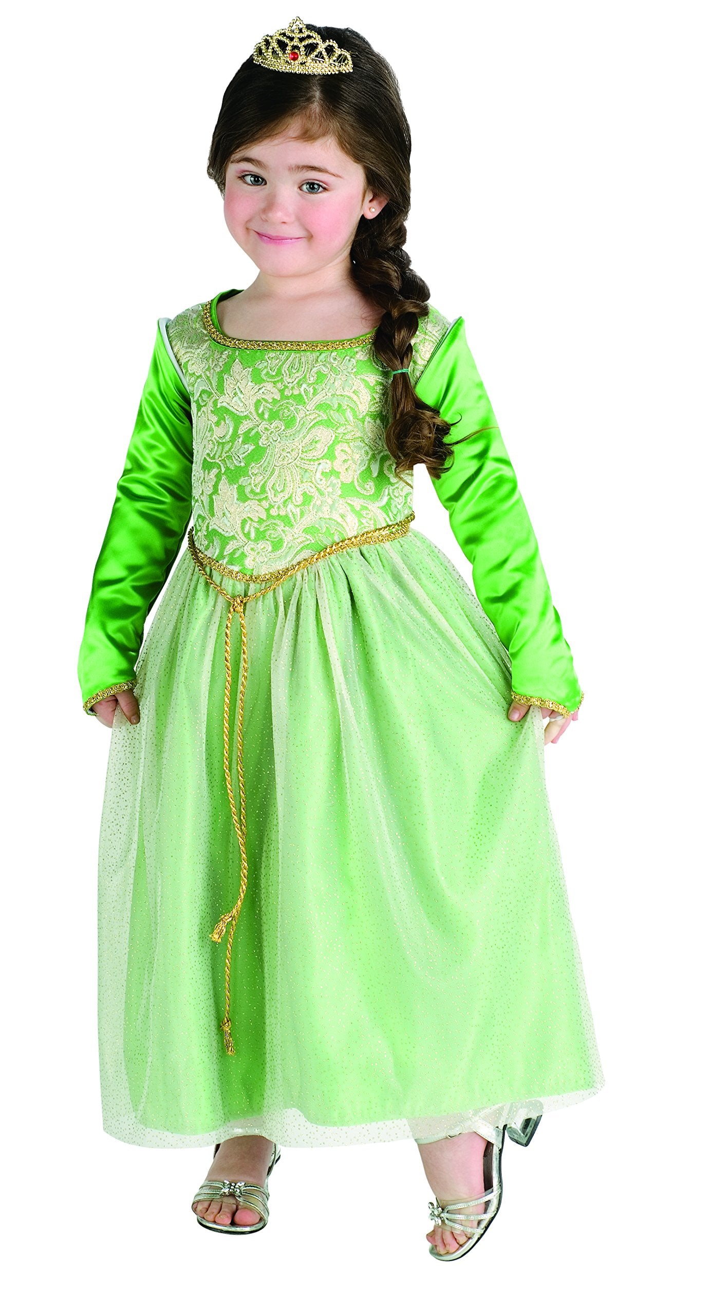 Princess Fiona Child Costume With Tiara And Tattoos - Shrek