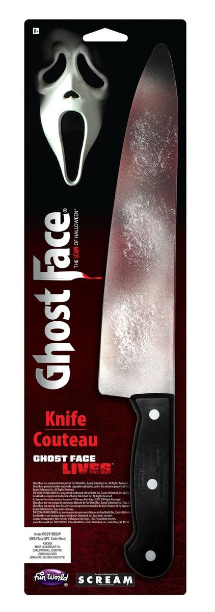 Ghost Face Bloody Butcher Knife 15"