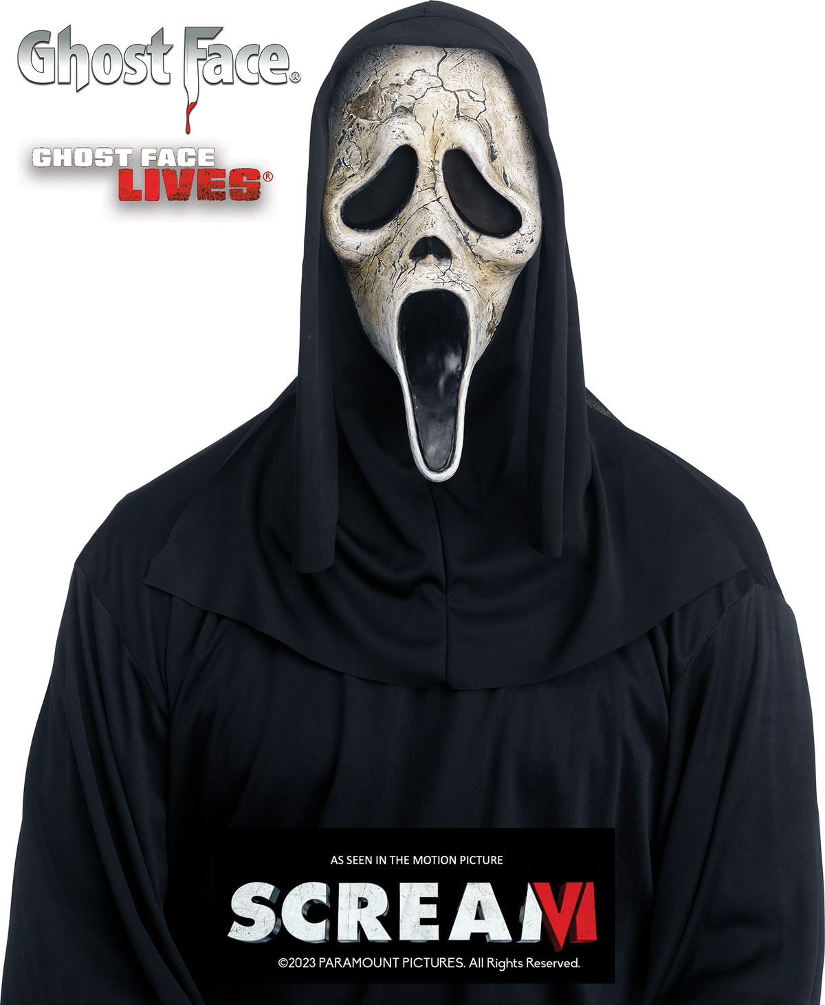 Ghostface Aged Adult Mask