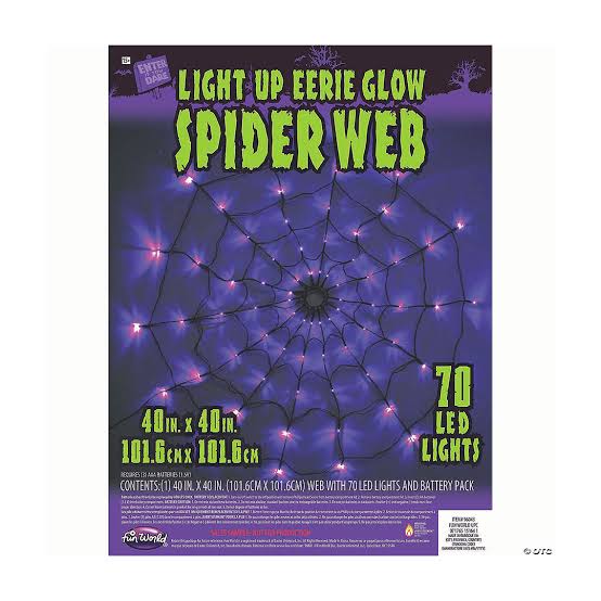 Purple Led Light Up Spider Web