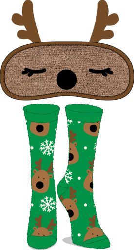 Ensemble masque pour les yeux et chaussettes pour femme Deer