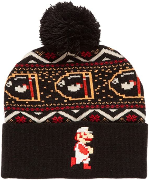 Bonnet Jacquard Pixellisé Bullet Bills - Super Mario Bros