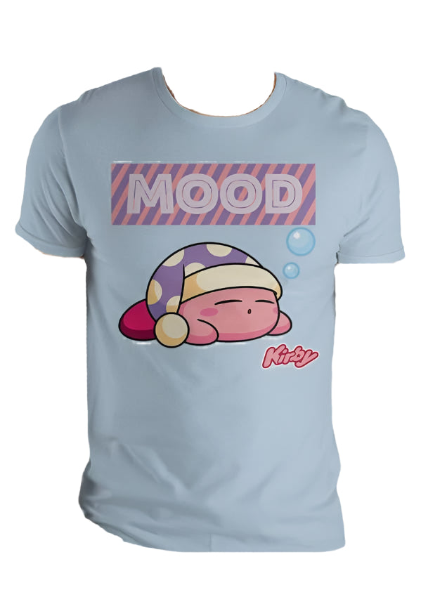 Baby Blue Sleepy Mood T-Shirt - Kirby