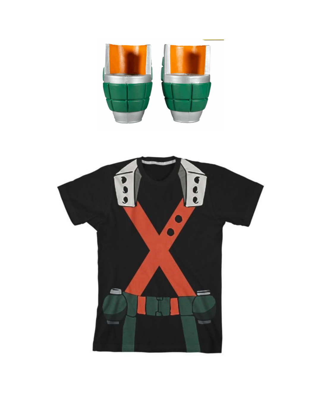 Bakugo Shirt and Grenade Gauntlets