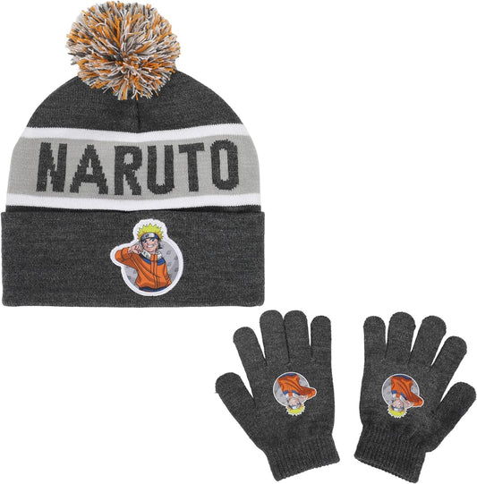 Naruto Tuque And Gloves Grey - Naruto