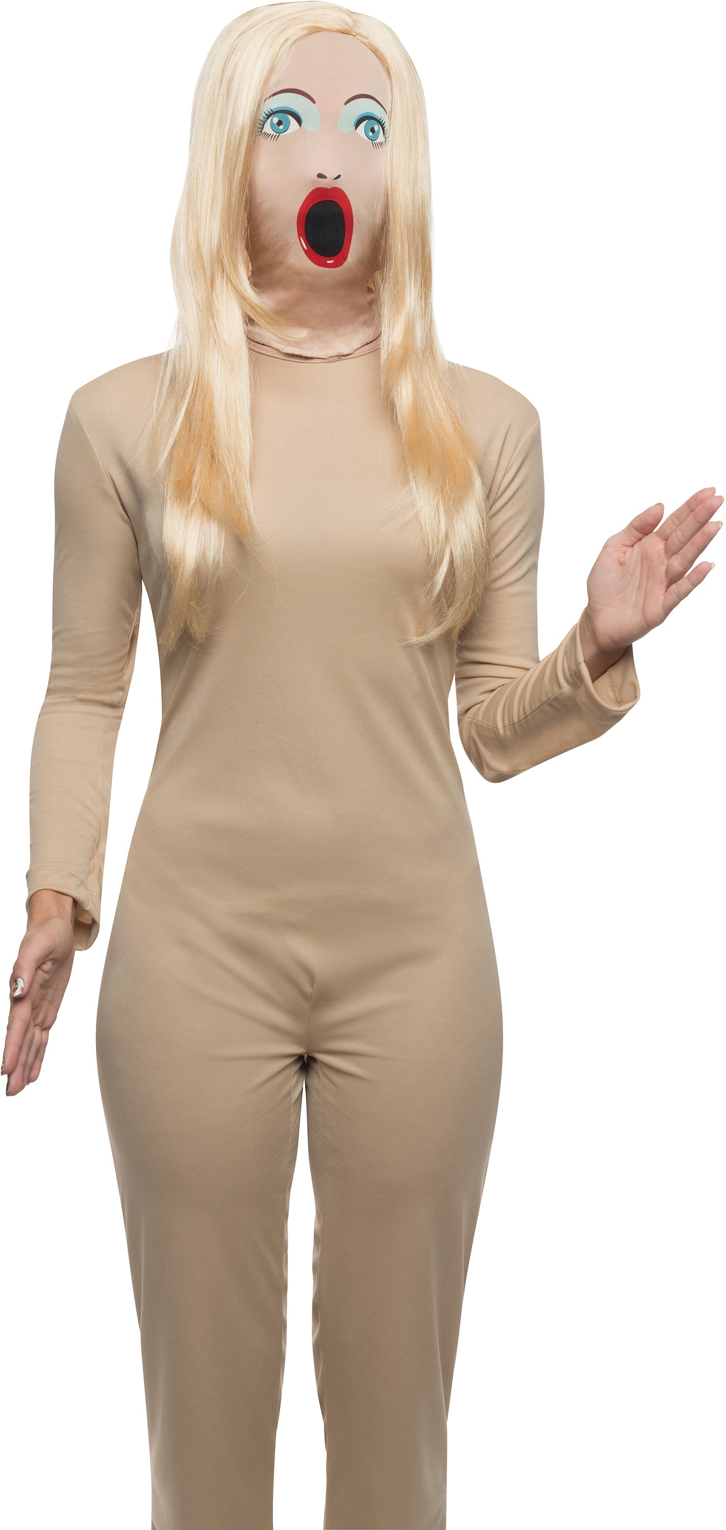 Masque de poupée sexy avec perruque