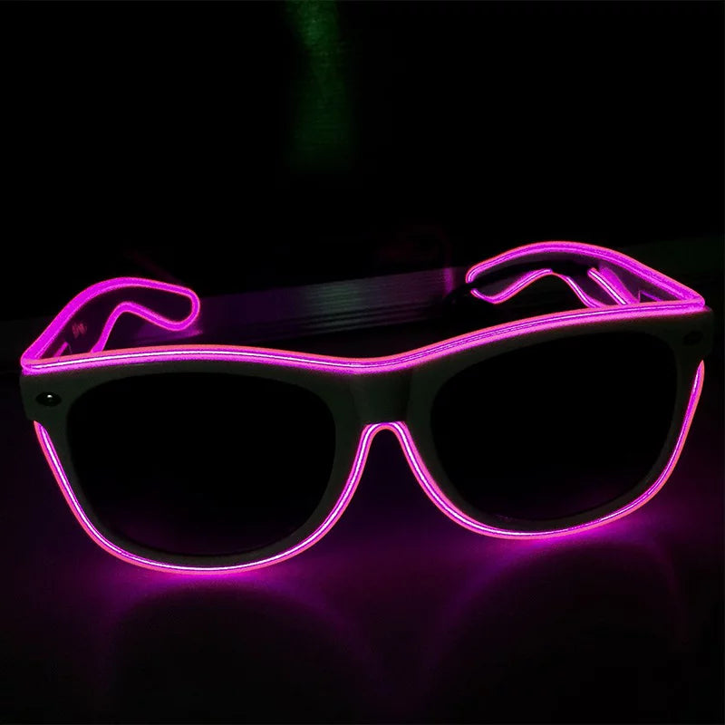 EL Wire Glasses - Pink Light