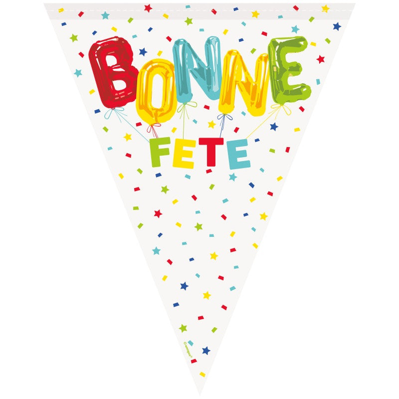 Bonne Fête Triangle Banner 12"