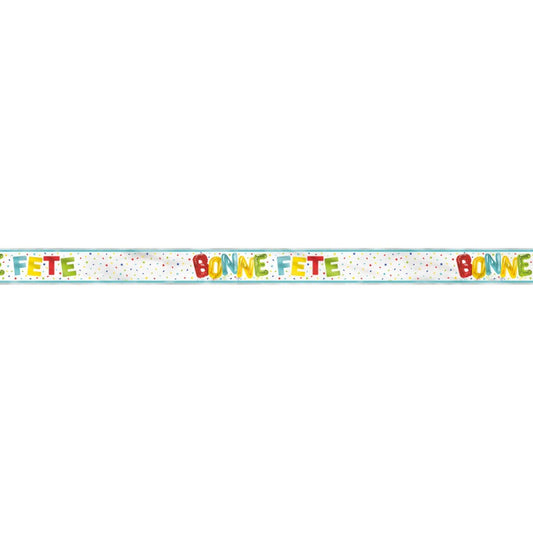 Bright Bonne Fête Banner 12"