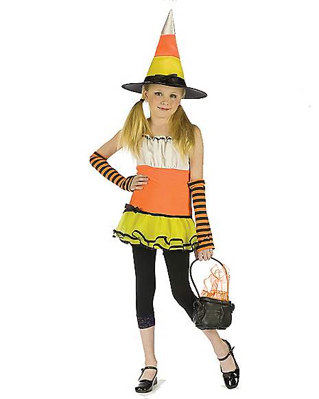 Candy Corn Witch With Sleevelets - Child Costume