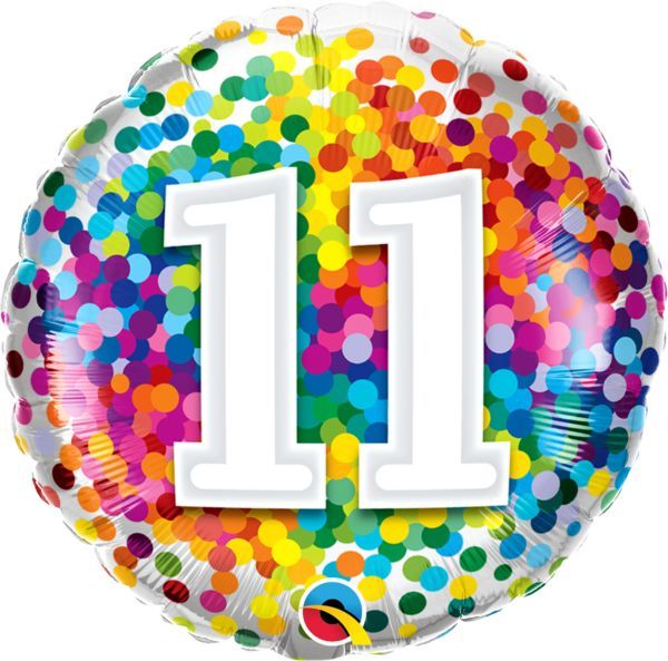 M.18" Chiffre Rainbow Birthday Confetti