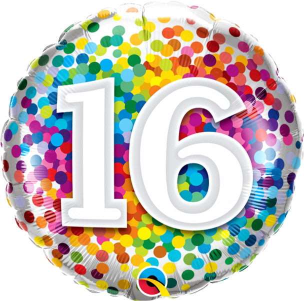 M.18'' Chiffre Rainbow Birthday Confetti