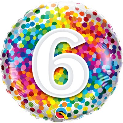 M.18'' Chiffre Rainbow Birthday Confetti