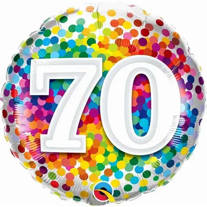 M.18'' Chiffre Rainbow Birthday Confetti