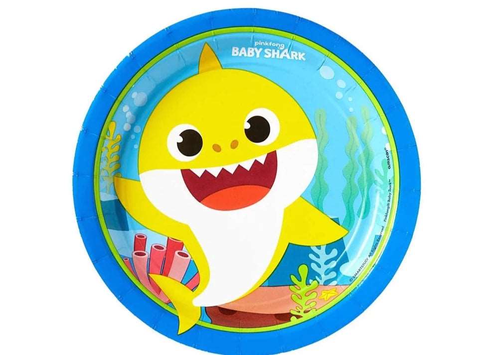 Baby Shark Plates - Dessert Plates 7''