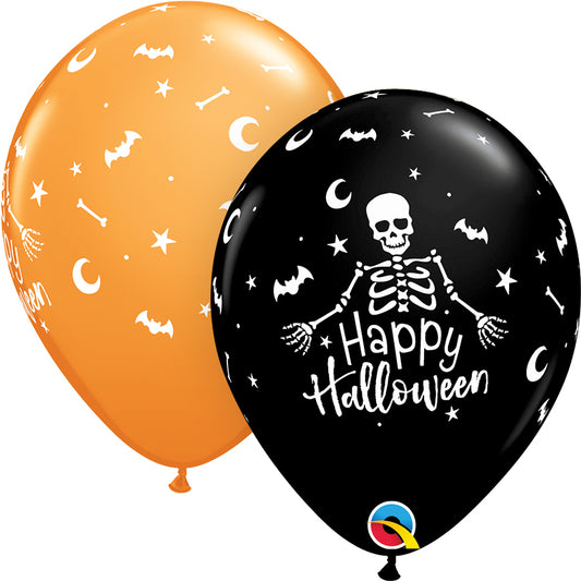 B.11 Happy Halloween Skeleton - Black And Orange