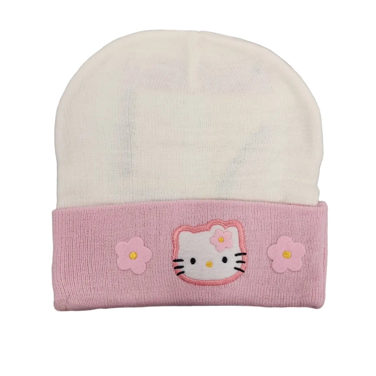 White And Pink Hello Kitty Beanie - Hello Kitty