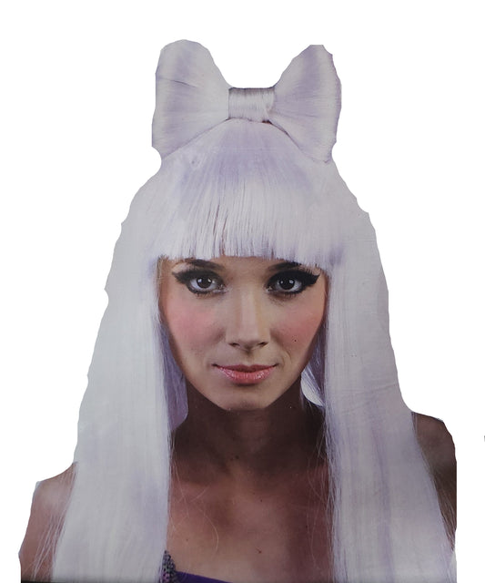 Blonde Pop Princess Wig With Top Bow