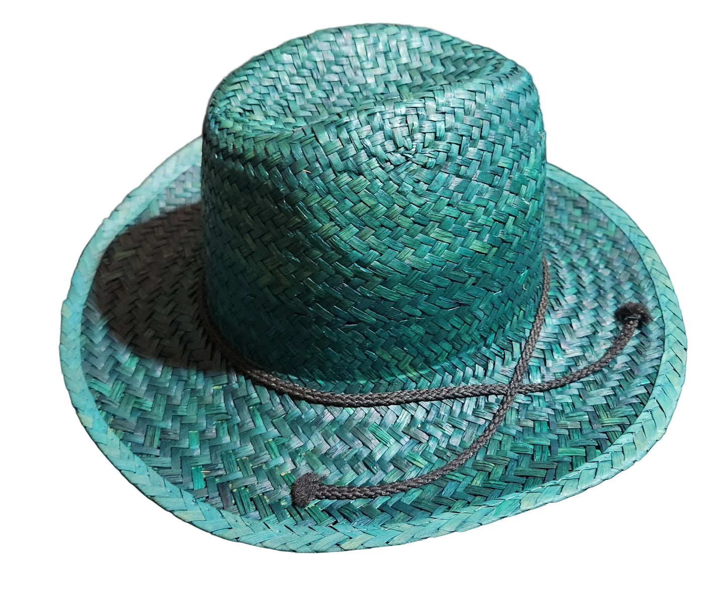 Chapeau de paille paysan vert
