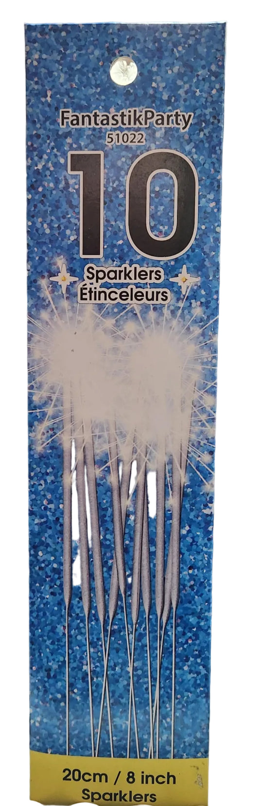 Straight Sparklers 8" - 8 Pack
