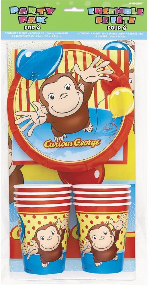 Pack de fête pour 8 (George le curieux)