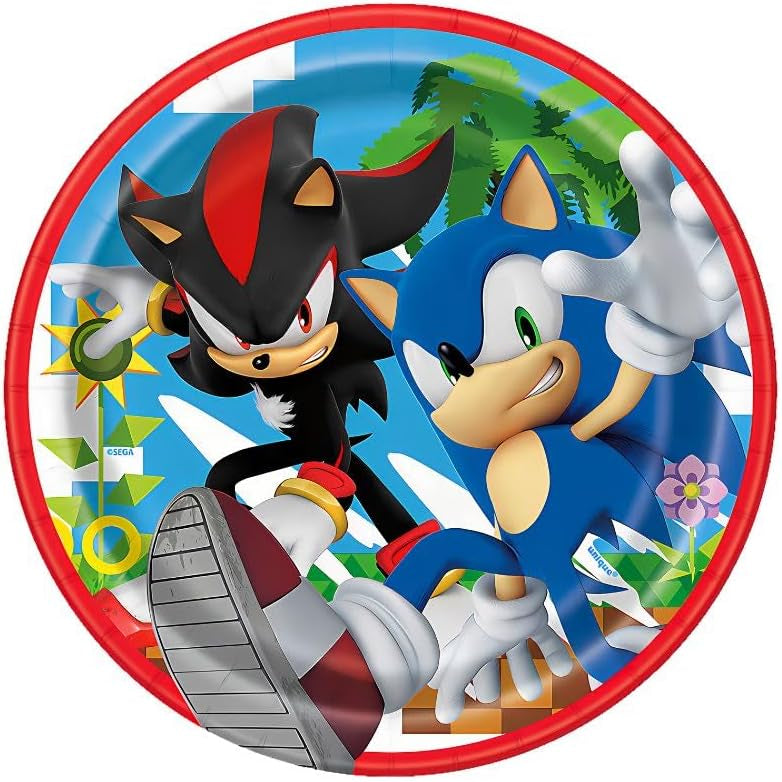 Round Dessert Plates 7" - Sonic The Hedgehog