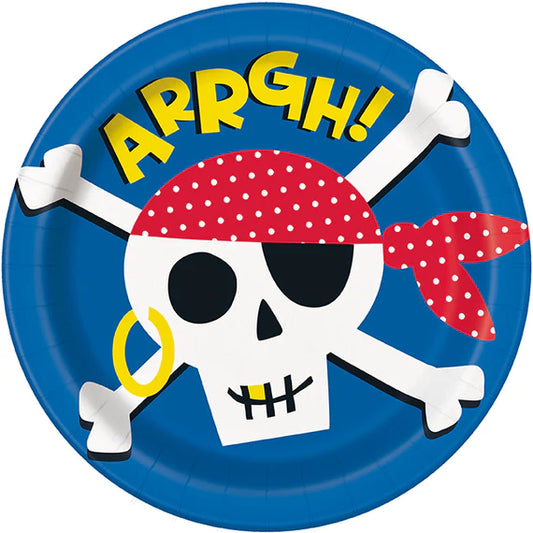 Ahoy Pirate Plates - Dinner Plates 9''