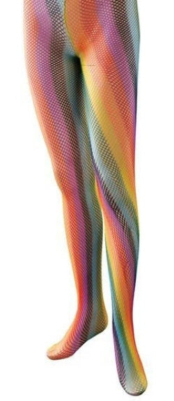 Hippy Rainbow Fishnet Tights