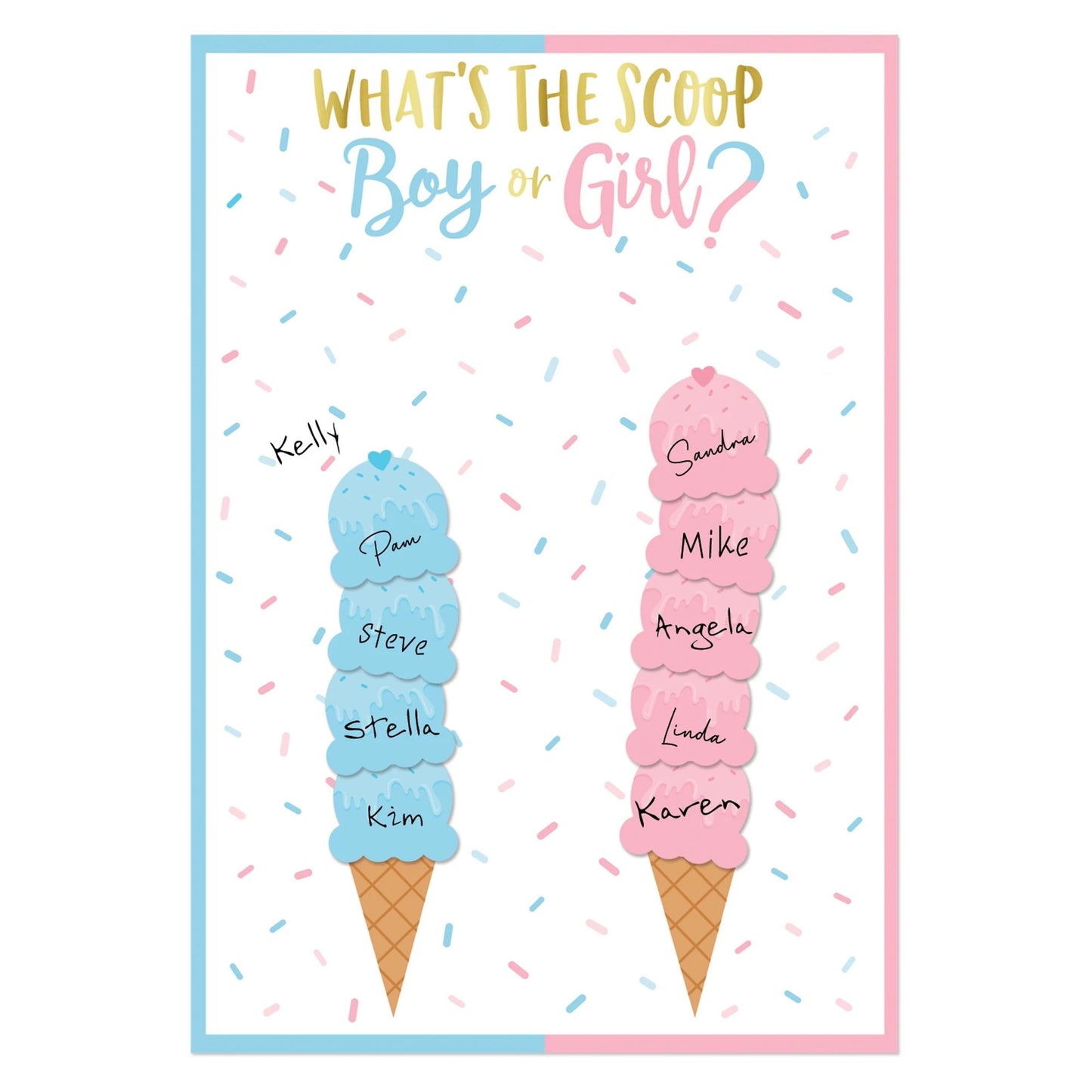 Gender Reveal Chart Activity