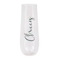 Christmas Plastic Stemless Champagne Flute 9 oz