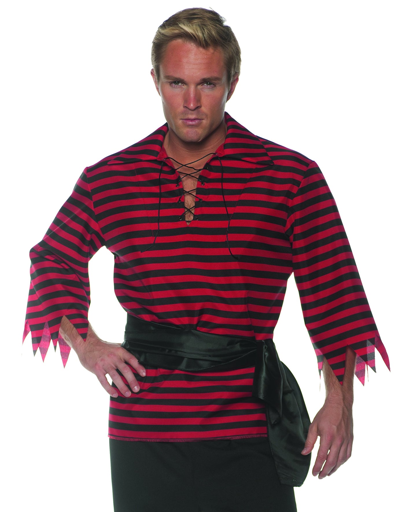 Striped Pirate Shirt - Black/Red